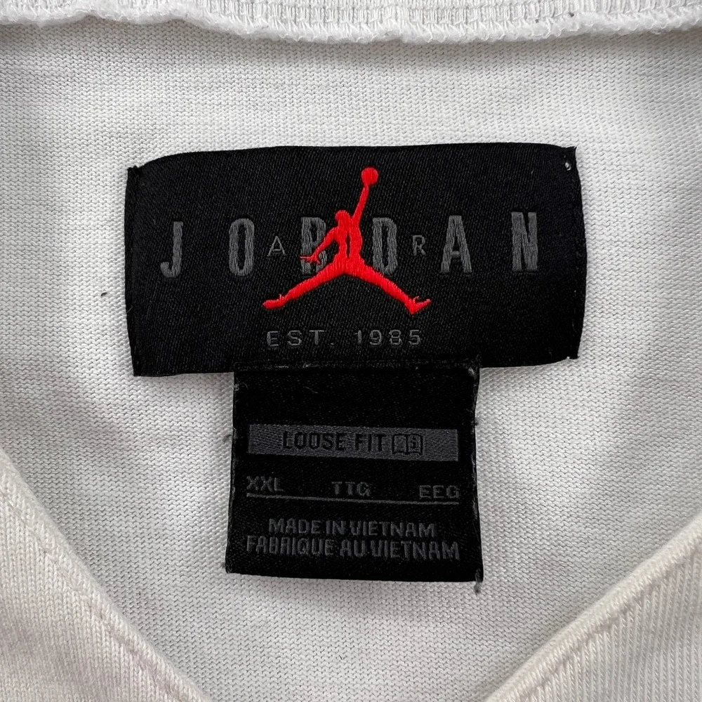 Nike Jordan Air Flight MVP Baseball‎ Jersey Men XXL White Snap Stitched Script